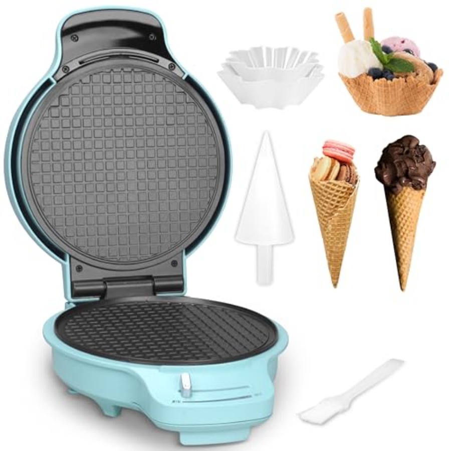 Waffle Cone Maker - Waffle Cone Maker Machine with Browning
