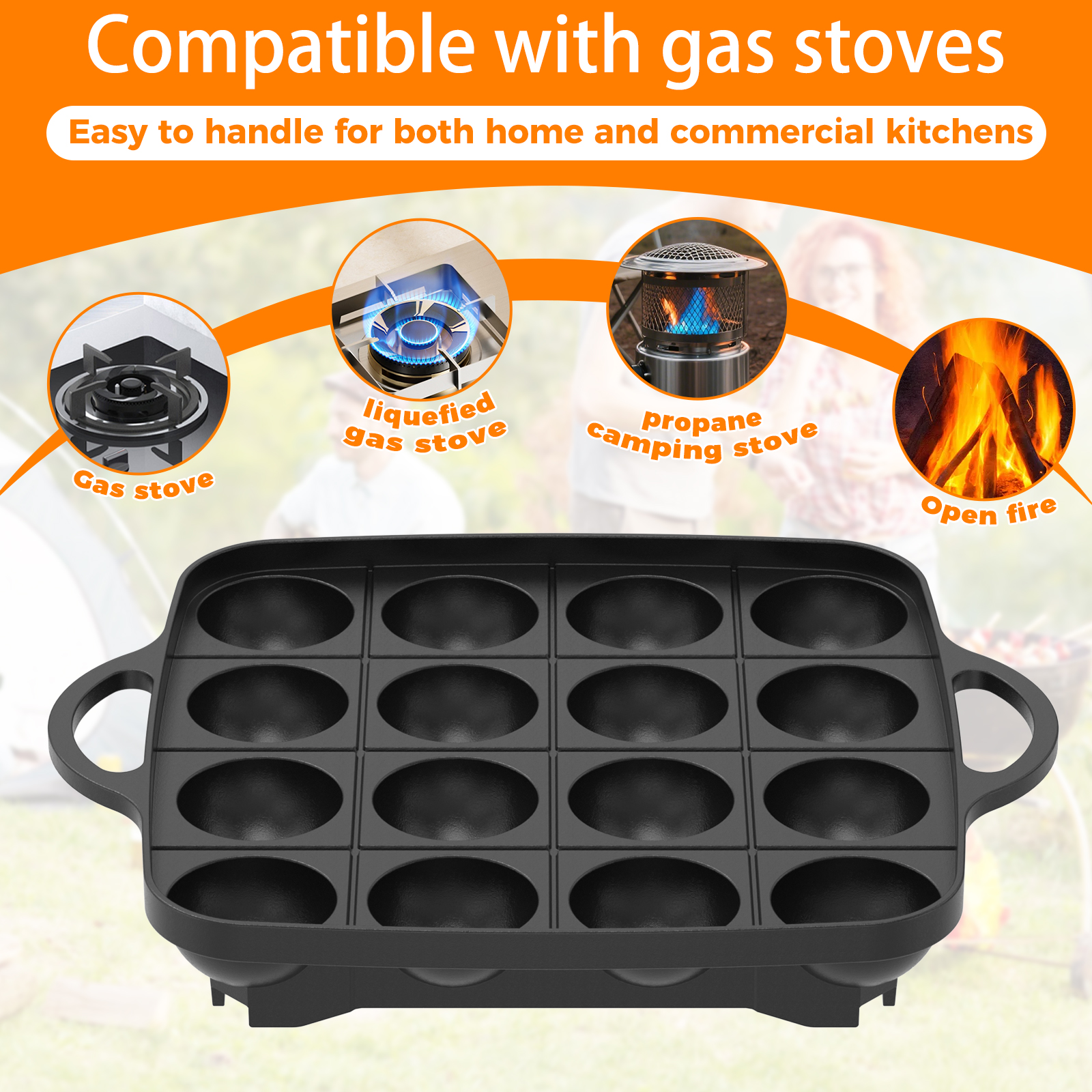 16 Holes Takoyaki Pan Cast Alu – Takoyaki Grill Plate recenzja i cena