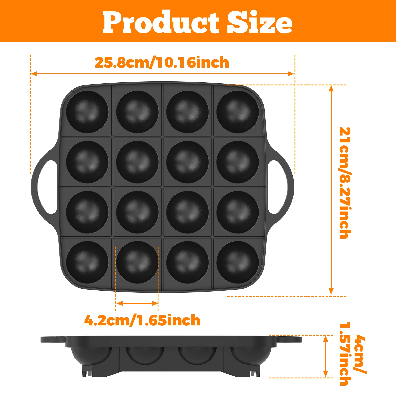 16 Holes Takoyaki Pan Cast Alu – Takoyaki Grill Plate recenzja i cena