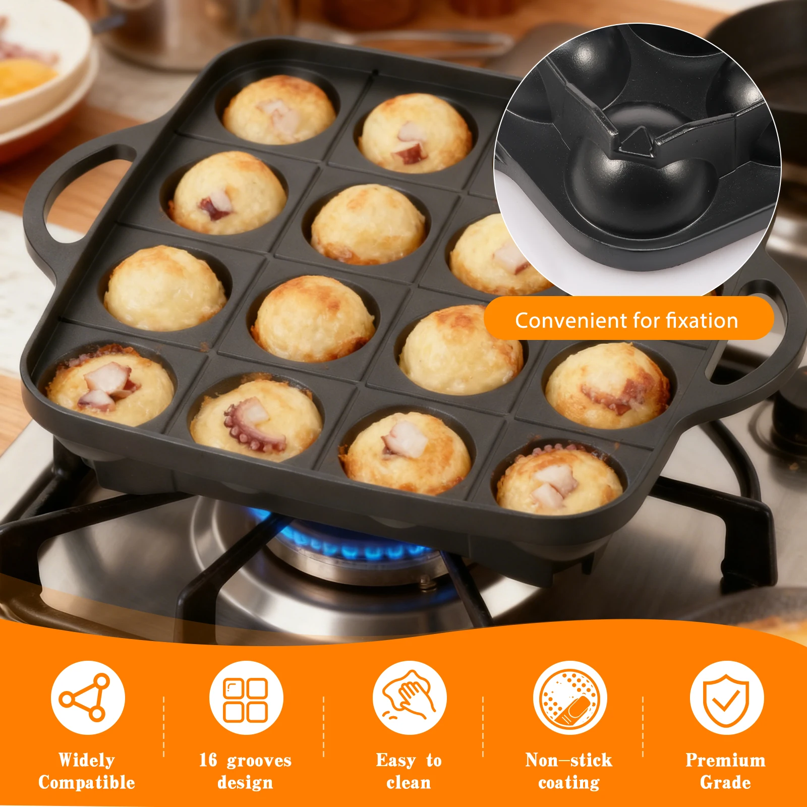 16 Holes Takoyaki Pan Cast Alu – Takoyaki Grill Plate recenzja i cena