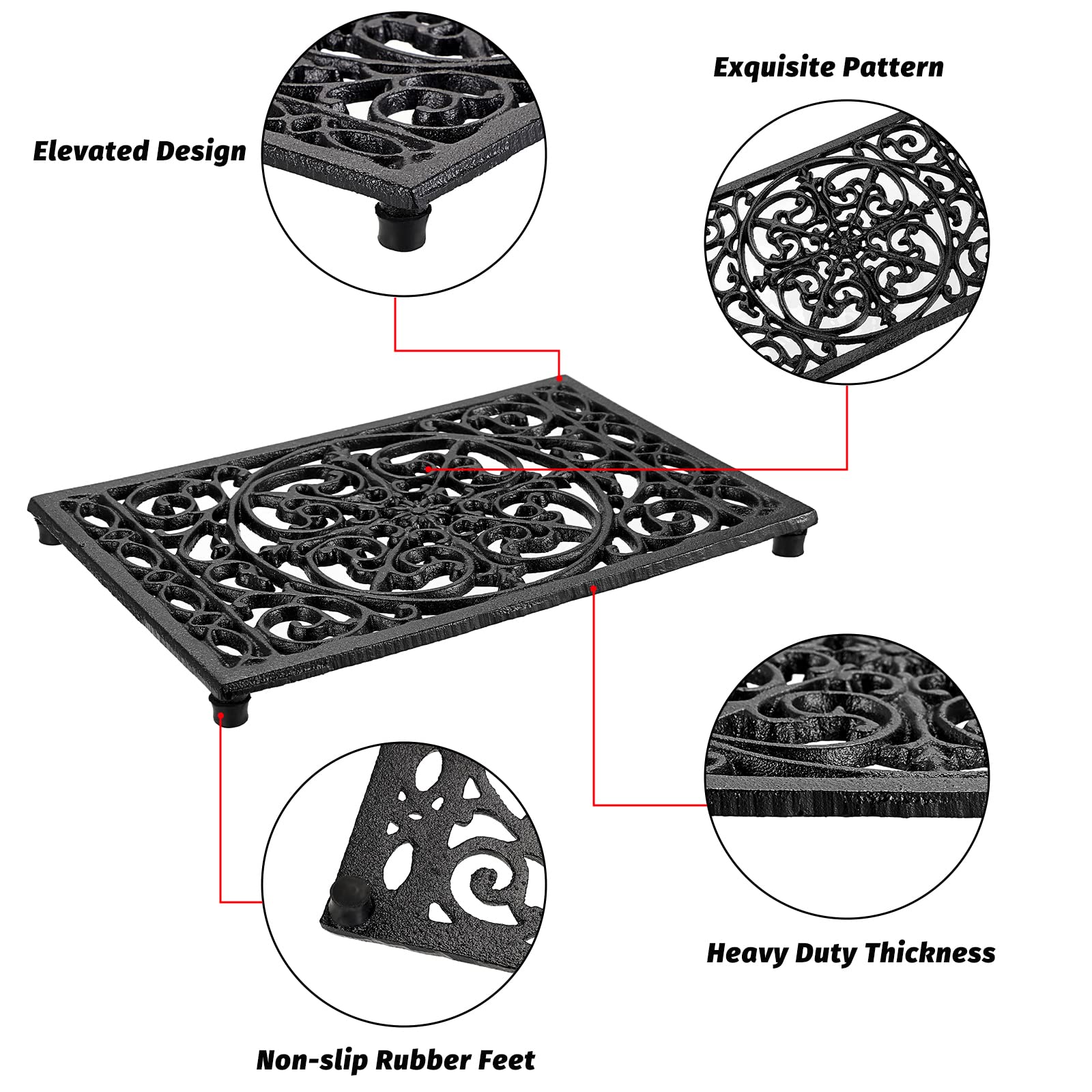 Rectangle Cast Iron Trivet Hea – Cast Iron Corn recenzja i cena