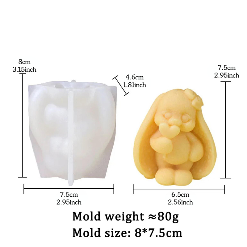 3D Long-eared Rabbit Silicone  – Bunny Cake Mold recenzja i cena