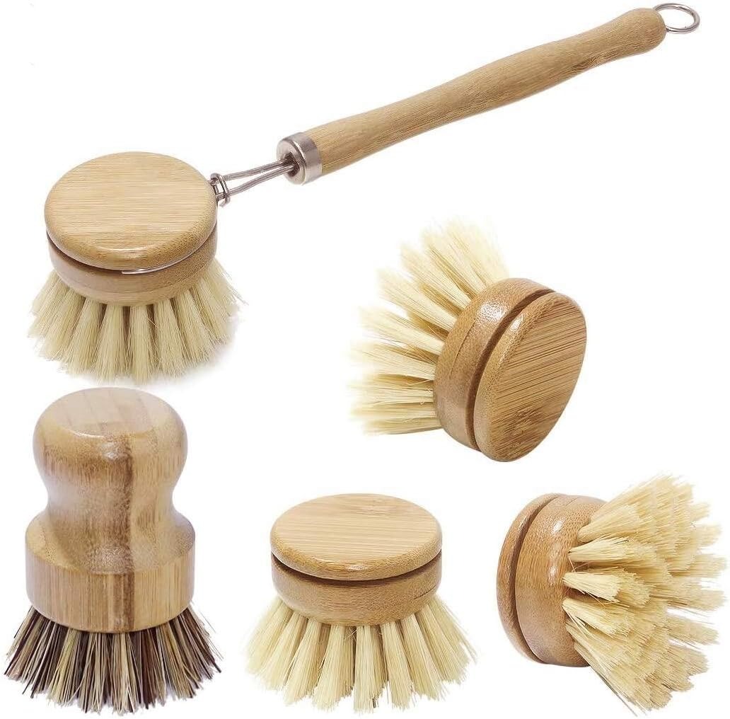 Bamboo Dish Scrub Brushes, Kit – Cast Iron Corn recenzja i cena