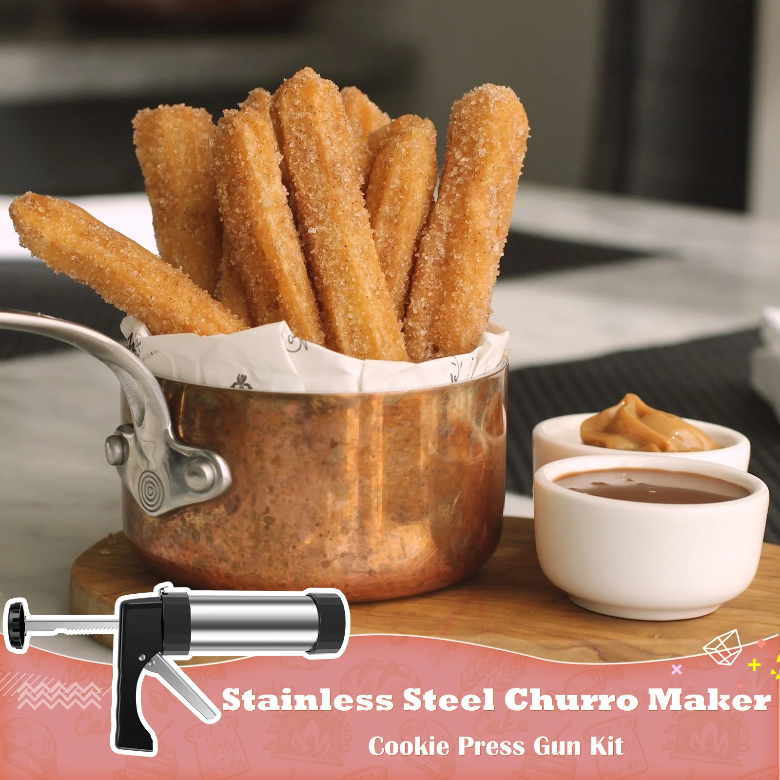DIY Churro Maker Machine Cooki – Churros Maker Gun recenzja i cena