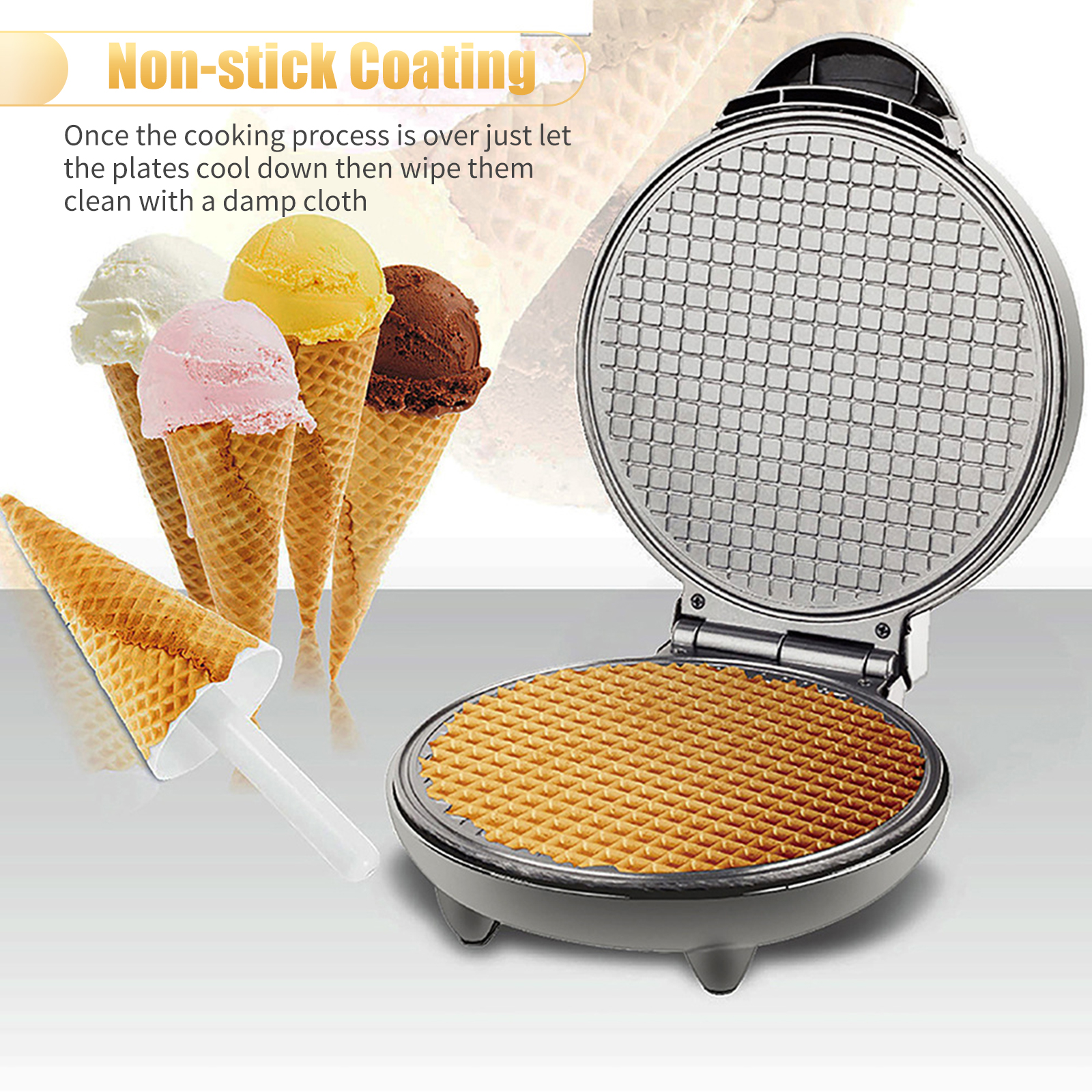 1200W Waffle Maker Nonstick Ba – Waffle Cone Maker recenzja i cena