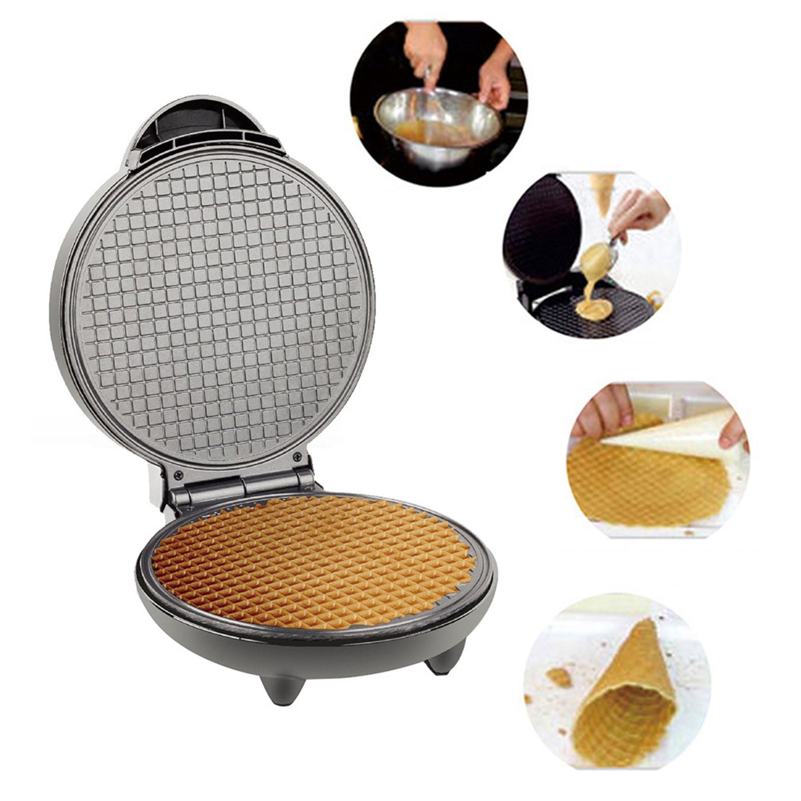 1200W Waffle Maker Nonstick Ba – Waffle Cone Maker recenzja i cena