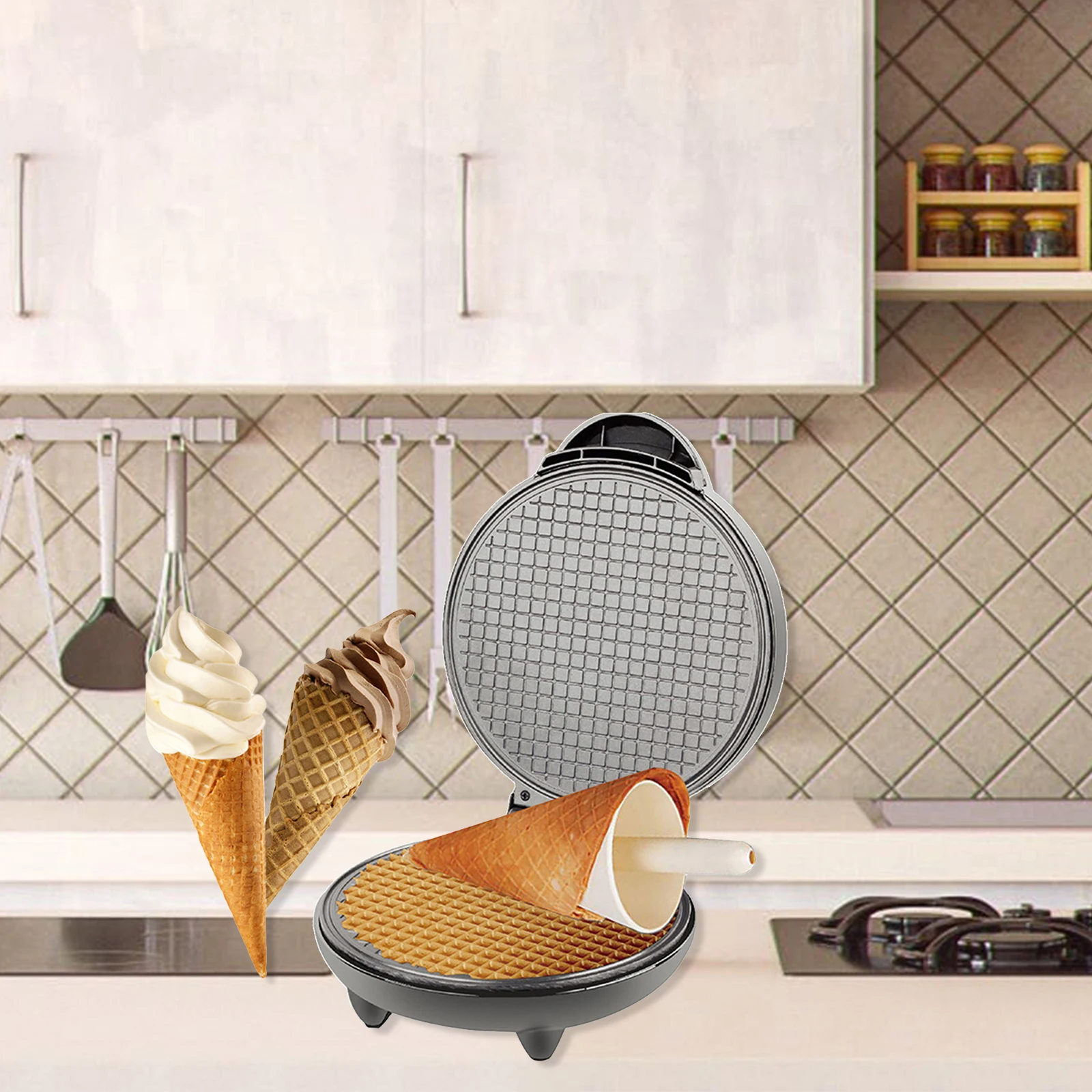 1200W Waffle Maker Nonstick Ba – Waffle Cone Maker recenzja i cena