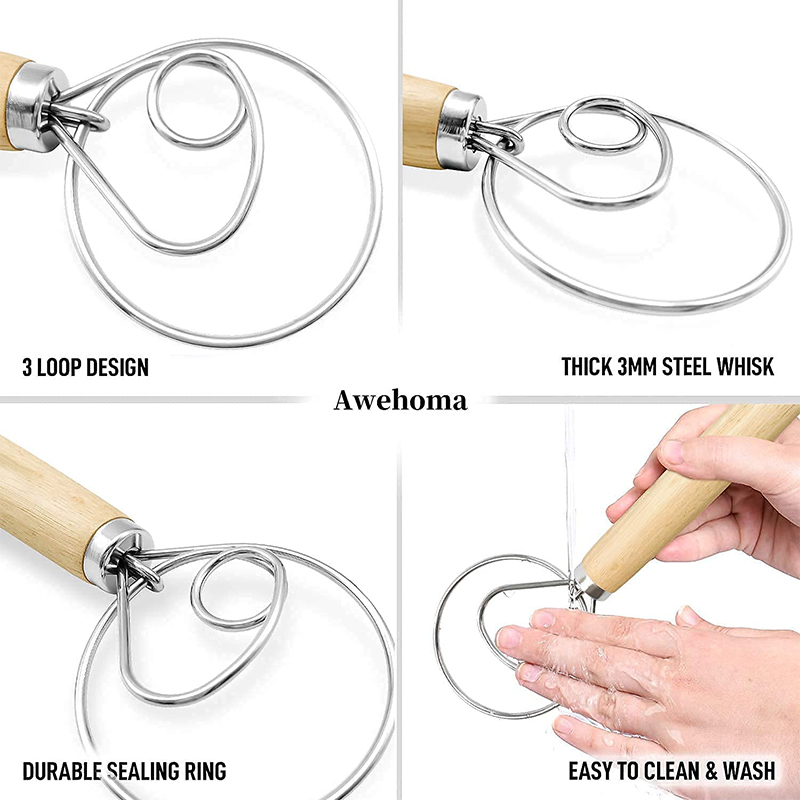 Large Hand Danish Dough Whisk  – Danish Pancake Pan recenzja i cena