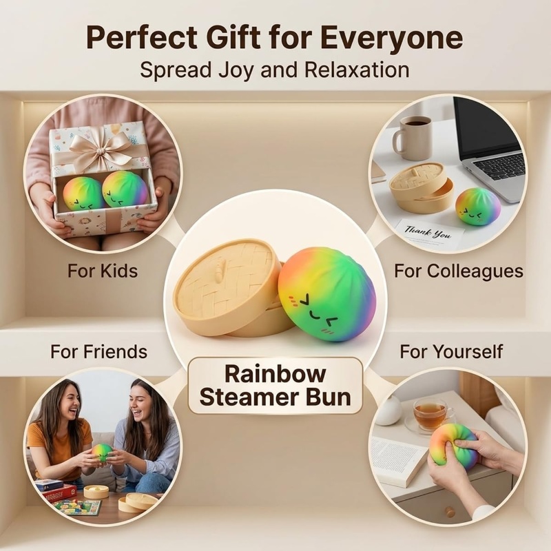 Glitter Bao Bun Squeeze Toy Ka – Bao Steamer Bamboo recenzja i cena