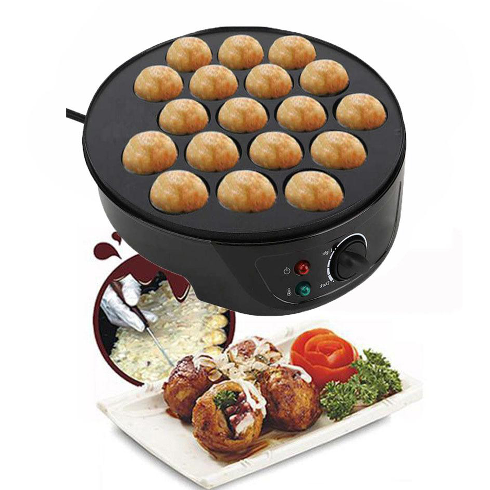 220V Baking Machine Household  – Takoyaki Grill Plate recenzja i cena