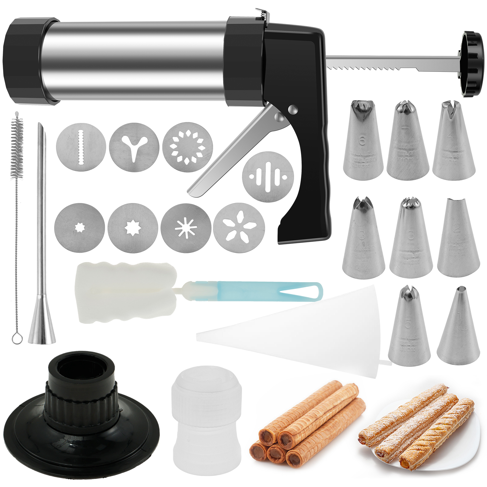 Stainless Steel Cookie Gun Chu – Churros Maker Gun recenzja i cena