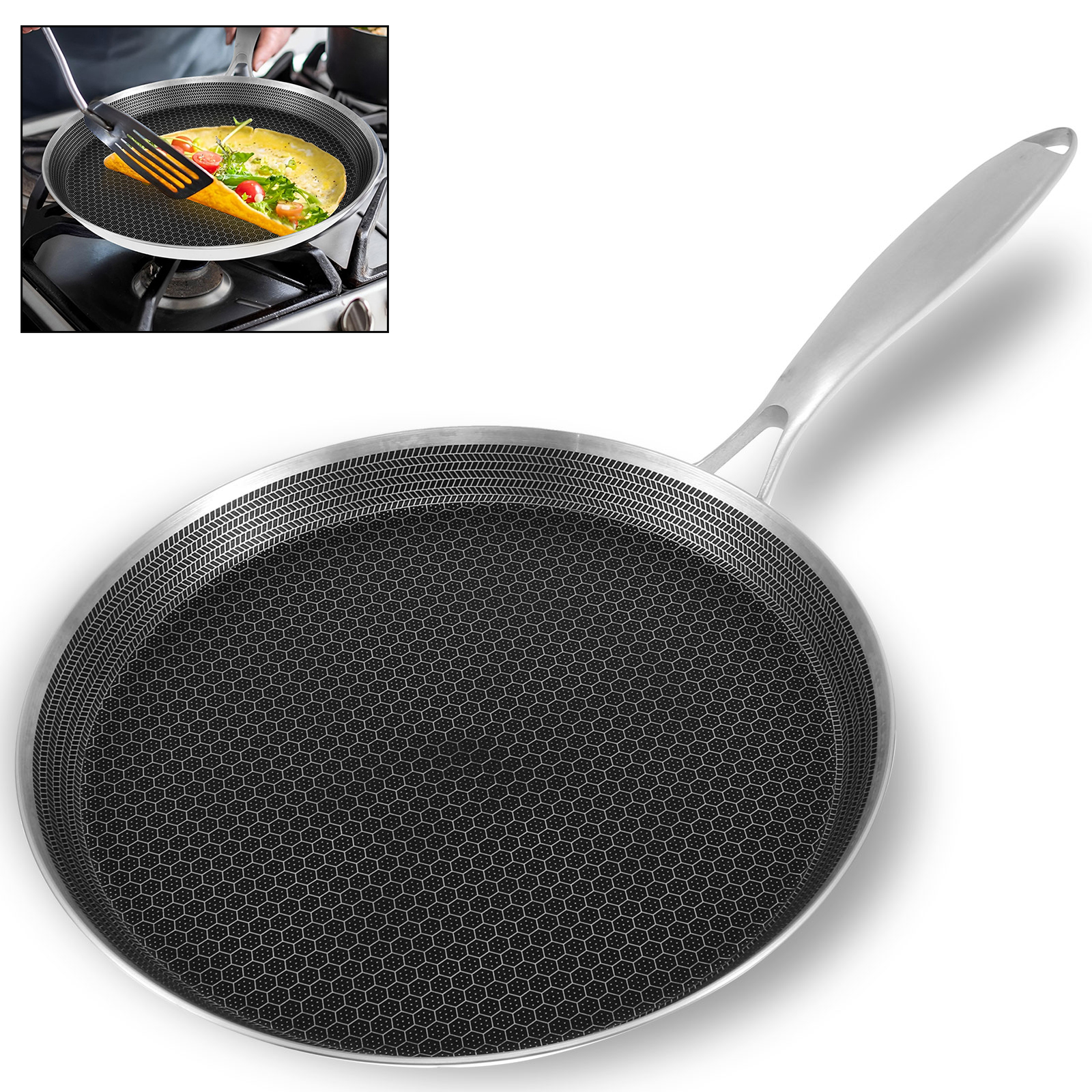 Stainless Steel Frying Pan Non – Danish Pancake Pan recenzja i cena