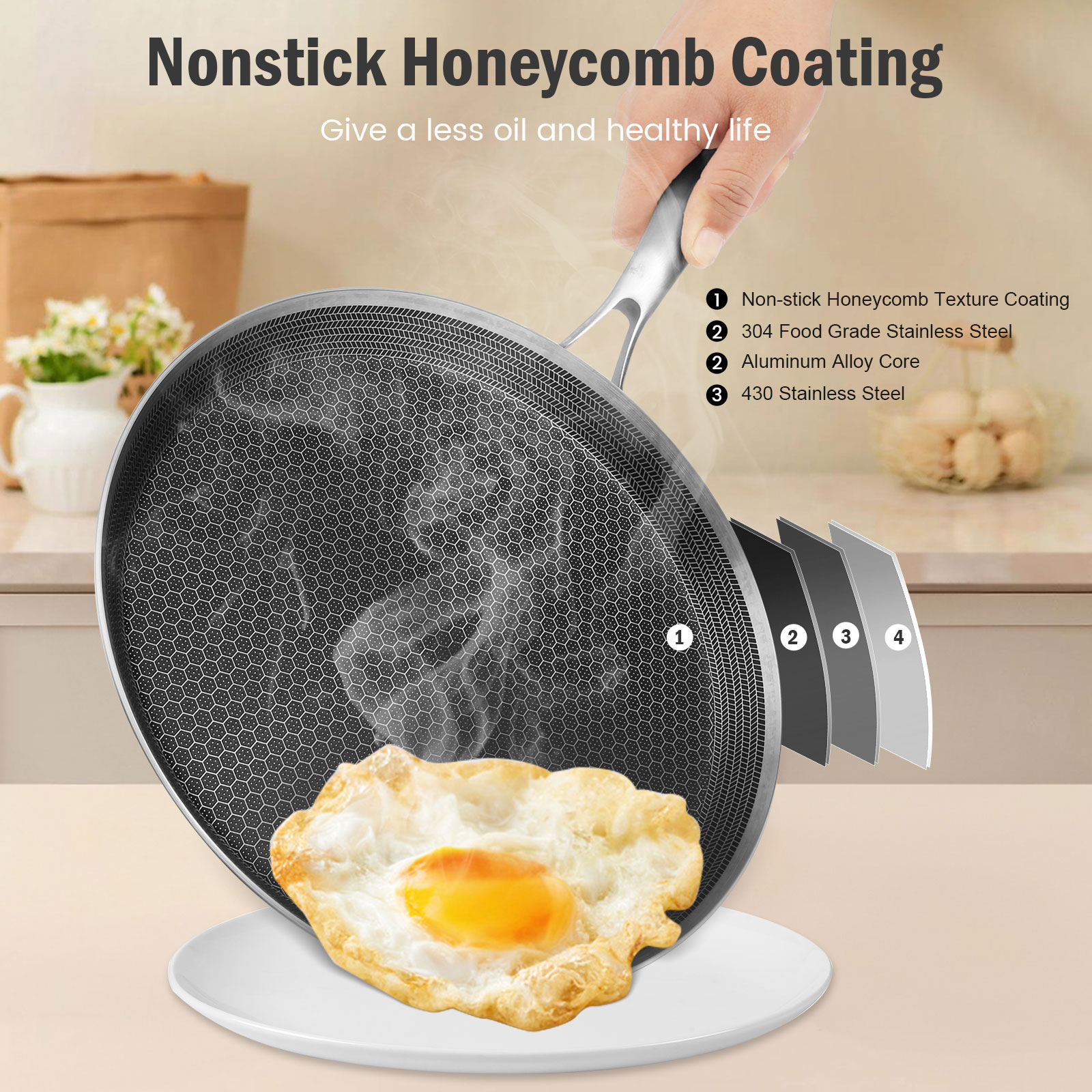 Stainless Steel Frying Pan Non – Danish Pancake Pan recenzja i cena