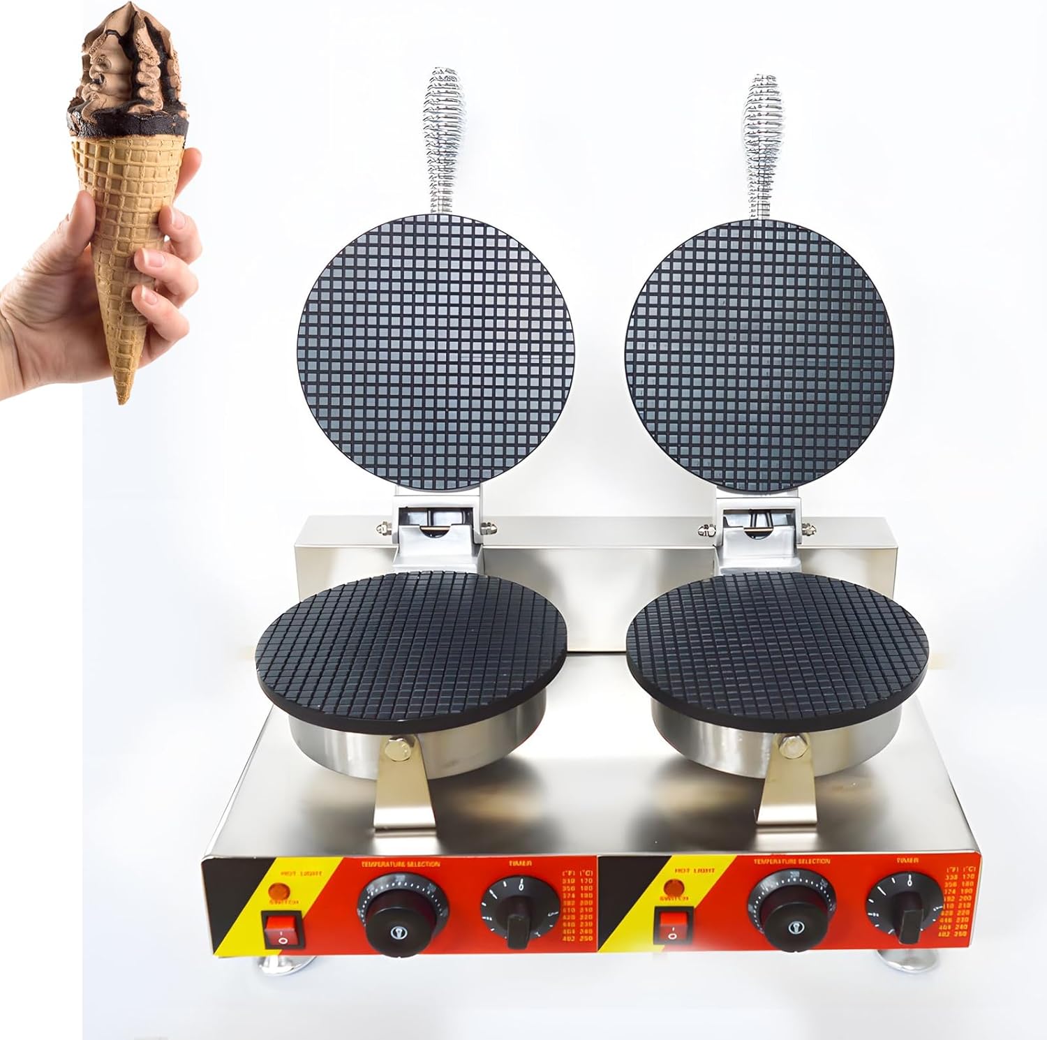 110V Commercial Double Station – Waffle Cone Maker recenzja i cena