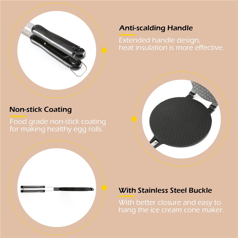 22cm Non-Stick Egg Roll Waffle – Egg Waffle Pan recenzja i cena