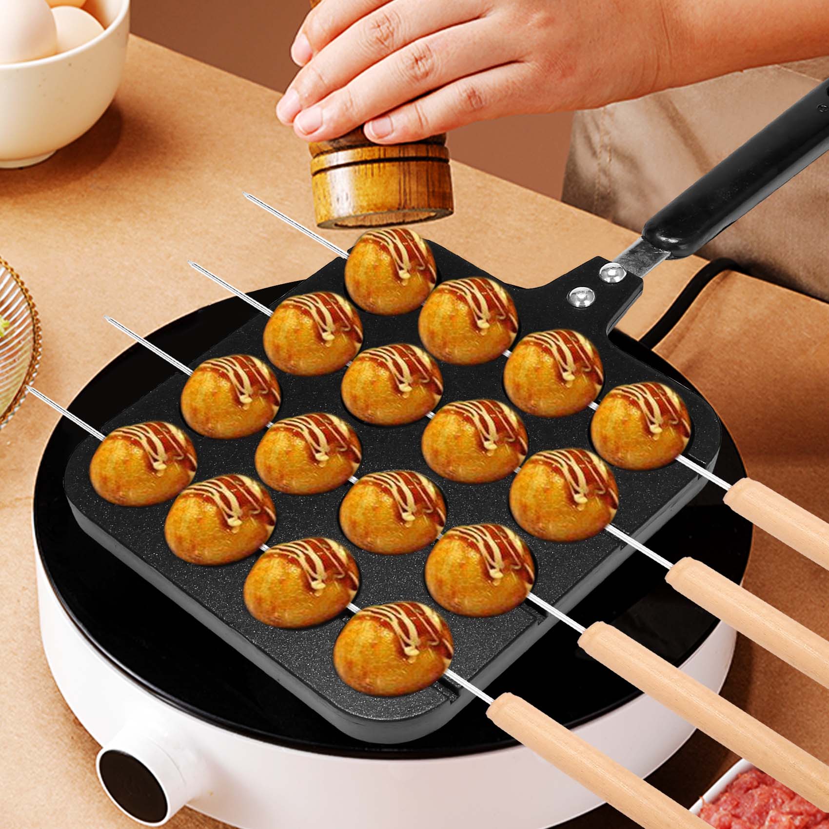 F-T 16 Holes Aluminum Takoyaki – Takoyaki Grill Plate recenzja i cena