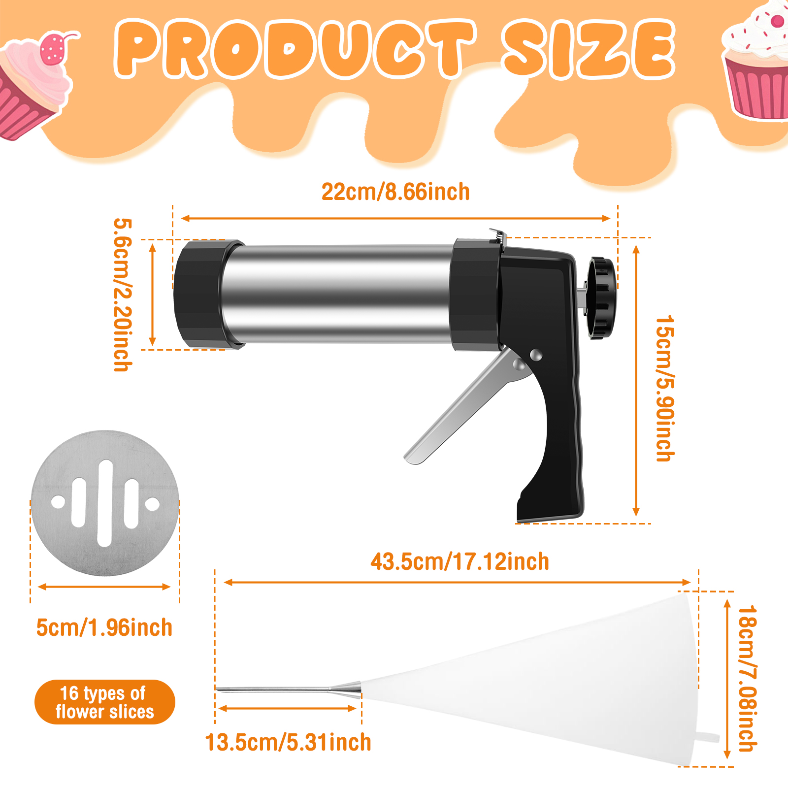 Cookie Press Gun Tips Set Stai – Churros Maker Gun recenzja i cena