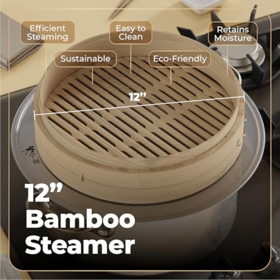 Bamboo Steamer Basket - 2-Tier – Bao Steamer Bamboo recenzja i cena