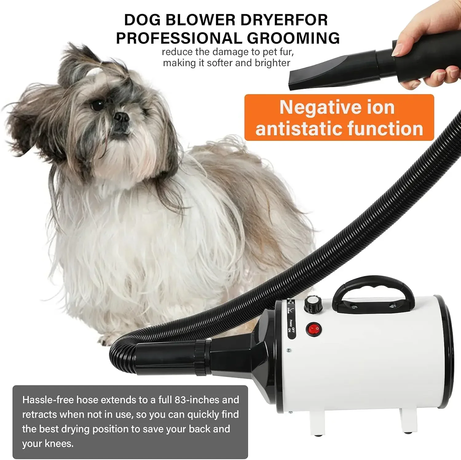 2800W Pet Hair Dryer for Dogs  – Hot Dog Press recenzja i cena