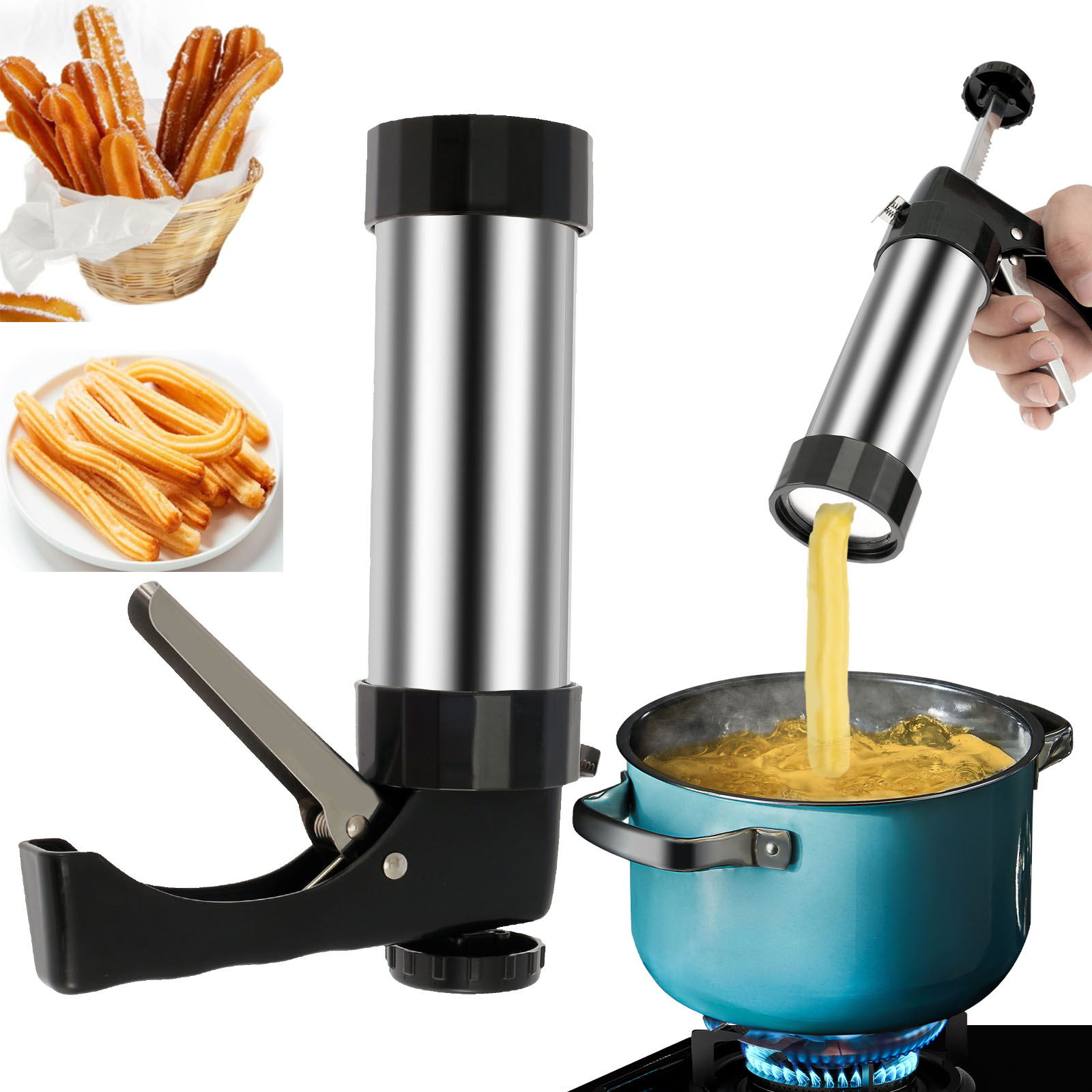 Cookie Press Gun Kit Stainless – Churros Maker Gun recenzja i cena