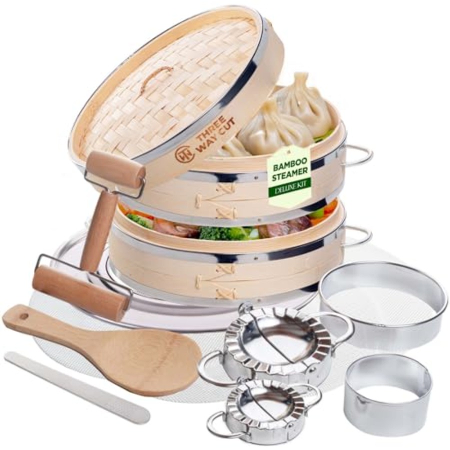 2-tier 10 Bamboo Steamer with  – Bao Steamer Bamboo recenzja i cena