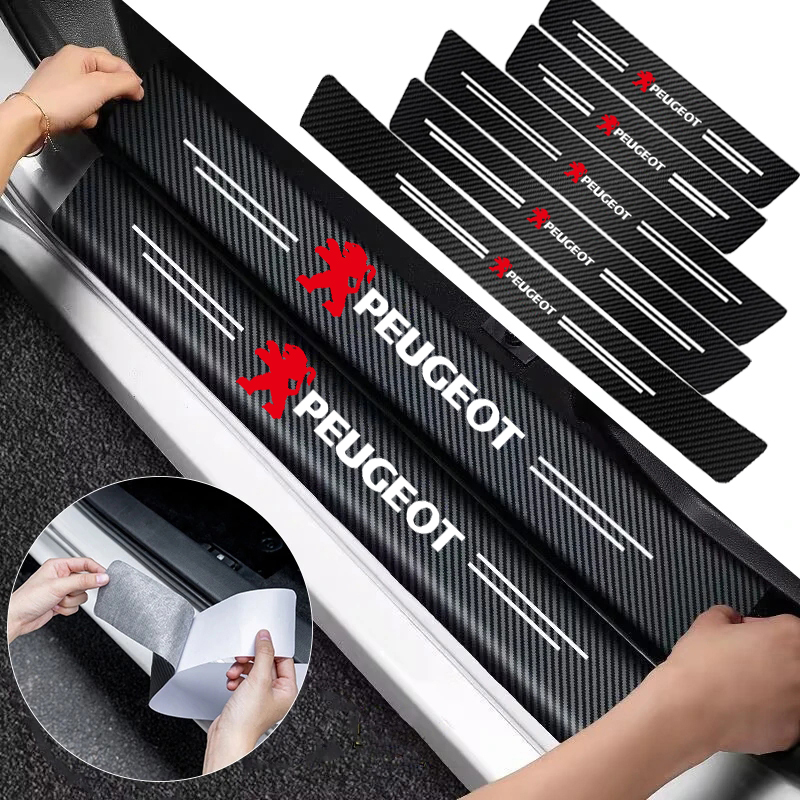 1/4/5Pcs Car Door Sill Scuff P – Crepe Pan Carbon recenzja i cena