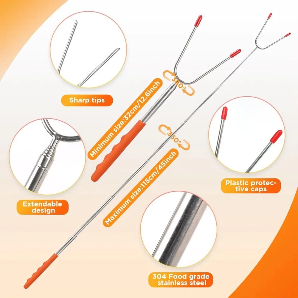 5/6/10pcs Telescopic BBQ Forks – Hot Dog Press recenzja i cena