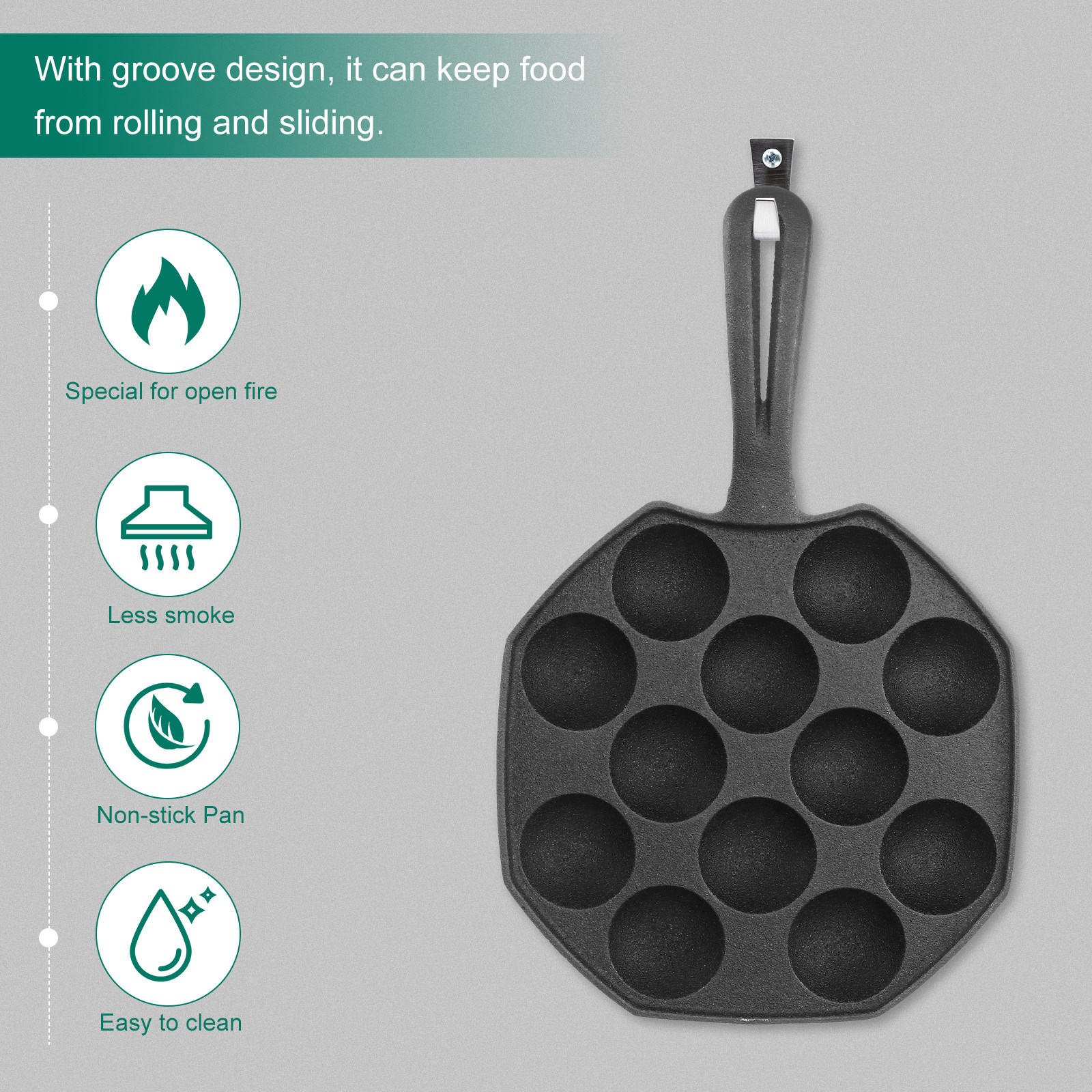 Takoyaki Pan 12 Molds Cast Iro – Takoyaki Grill Plate recenzja i cena