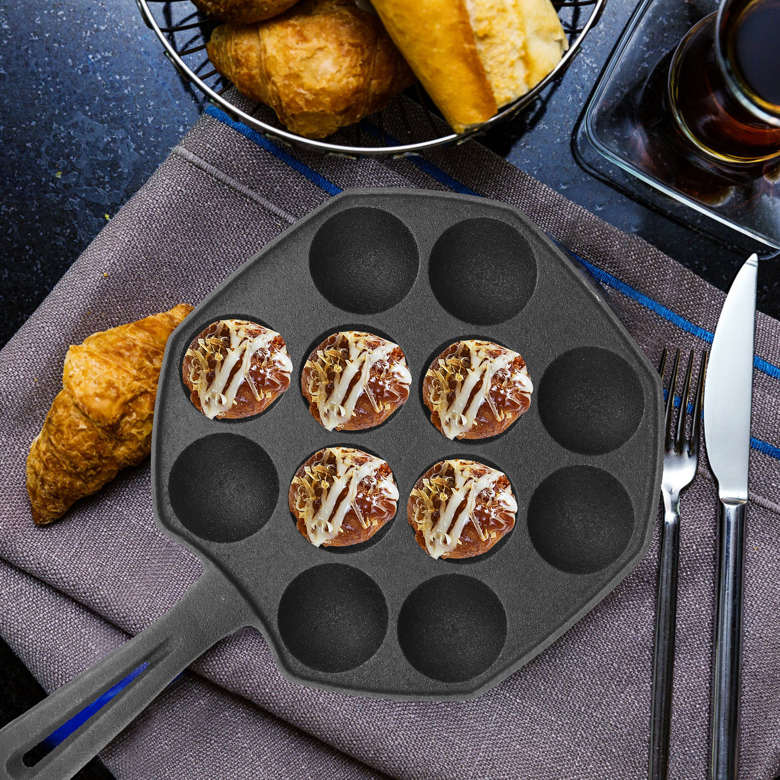 Takoyaki Pan 12 Molds Cast Iro – Takoyaki Grill Plate recenzja i cena