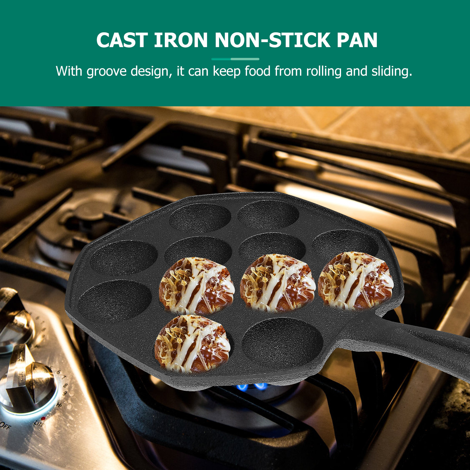 Takoyaki Pan 12 Molds Cast Iro – Takoyaki Grill Plate recenzja i cena