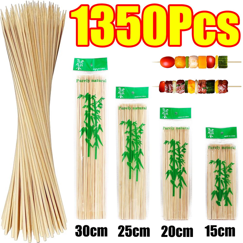 90-1350Pcs BBQ Skewers Bamboo  – Corn Dog Stick recenzja i cena